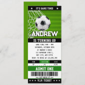 Persoonlijk Voetbalticket Verjaardagssport Kaart (Voorkant / Achterkant)