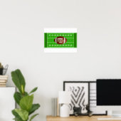 Persoonlijk voetbalveld team aangepaste naam poster (Thuiskantoor)