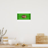 Persoonlijk voetbalveld team aangepaste naam poster (Keuken)