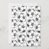 Persoonlijk voetbalverjaardagsfeestje kaart (Achterkant)