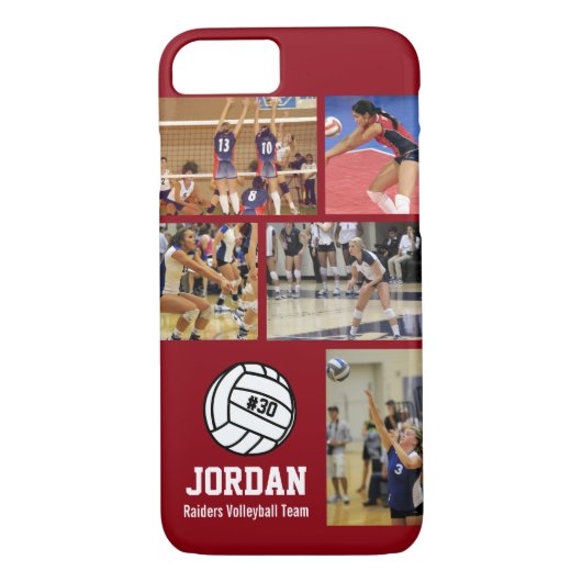 Persoonlijk Volleybal-fotocollege nummer Case-Mate iPhone Case (Achterkant)