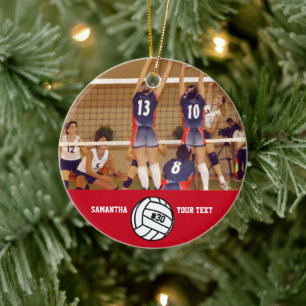 Persoonlijk Volleybal-fototeam # Keramisch Ornament