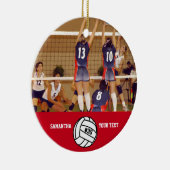 Persoonlijk Volleybal-fototeam # Keramisch Ornament (Rechts)