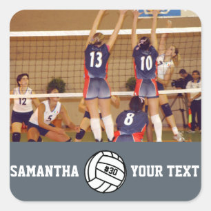 Persoonlijk Volleybal-fototeam # Vierkante Sticker