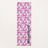 Persoonlijk Volleyball Speler Cadeau Roze Monogram Yogamat (Voorkant)