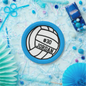 Persoonlijk Volleybalspelnummer, naam, team Papieren Bordje (Feest)