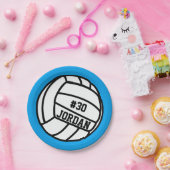 Persoonlijk Volleybalspelnummer, naam, team Papieren Bordje (Feest)