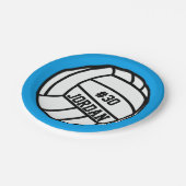 Persoonlijk Volleybalspelnummer, naam, team Papieren Bordje (Gekanteld)