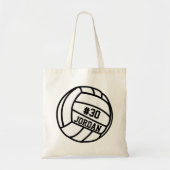 Persoonlijk Volleybalspelnummer, naam, team Tote Bag (Voorkant)