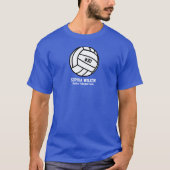 Persoonlijk Volleybalteam, naam en nummer van spel T-shirt (Voorkant)