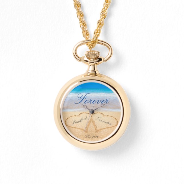 Persoonlijk voor altijd | Zandweduwschap Horloge (Voorkant)