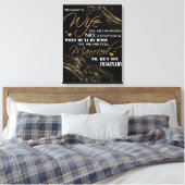 Persoonlijk voor de vrouw van mijn monteur, getrou canvas afdruk (Insitu (Slaapkamer))