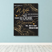 Persoonlijk voor de vrouw van mijn monteur, getrou canvas afdruk (Insitu (Houten vloer))