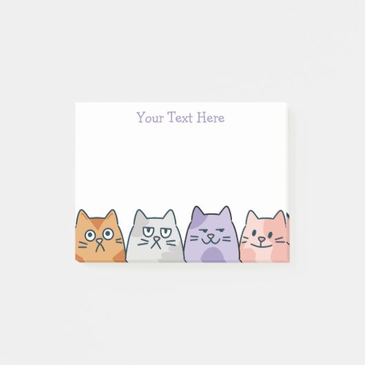 Persoonlijk voor kattenliefhebbers post-it® notes (Voorkant)