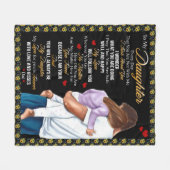 Persoonlijk voor mijn dochter, liefdesbrief van va fleece deken (Voorkant (Horizontaal))