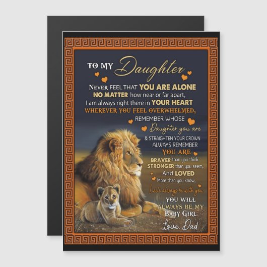 Persoonlijk voor mijn dochter van papa, (Voorkant / Achterkant)