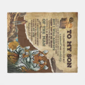 Persoonlijk voor mijn zoon tijger, liefdesbrief va fleece deken (Voorkant (Horizontaal))