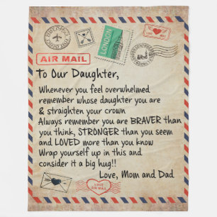 Persoonlijk voor onze zoontbrief van moeder en D Fleece Deken