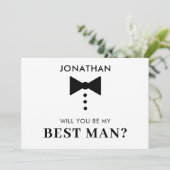 Persoonlijk Voorstel voor Getuige in Moderne Smoki Kaart (Staand voorkant)