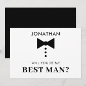 Persoonlijk Voorstel voor Getuige in Moderne Smoki Kaart (Voorkant / Achterkant)