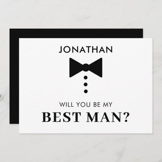 Persoonlijk Voorstel voor Getuige in Moderne Smoki Kaart (Voorkant / Achterkant)