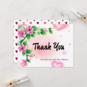 Persoonlijk Vrijgezellenfeest Hartelijk dank Kaart (Voorkant / Achterkant in situ)