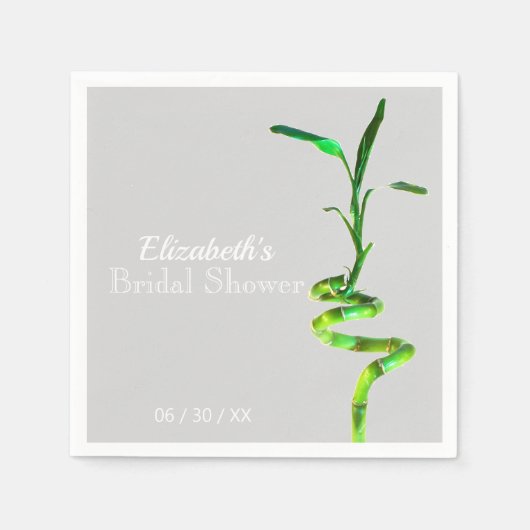 Persoonlijk Vrijgezellenfeest Lucky Bamboo Light G Servet (Voorkant)