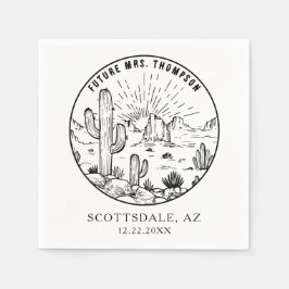 Persoonlijk Vrijgezellenfeest voor monogram woesti Servet