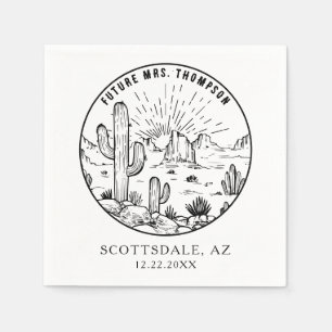 Persoonlijk Vrijgezellenfeest voor monogram woesti Servet