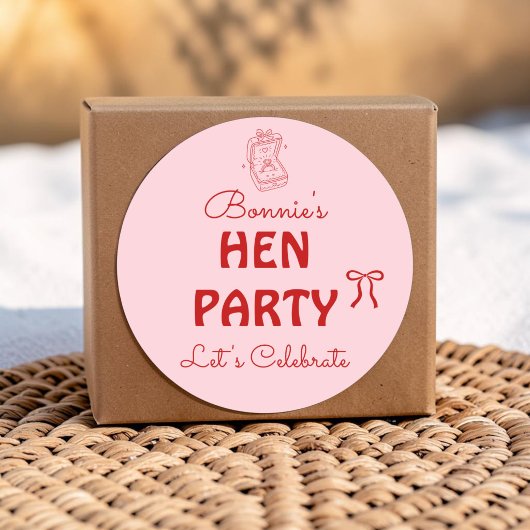 Persoonlijk vrijgezellenfeest weekend ronde sticker