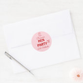 Persoonlijk vrijgezellenfeest weekend ronde sticker (Envelop)