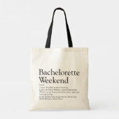 Persoonlijk Vrijgezellenweekend Definitie Tote Bag (Achterkant)