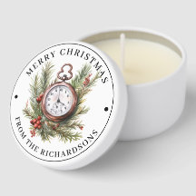 Persoonlijk, vrolijk kerst zakhorloge, groen