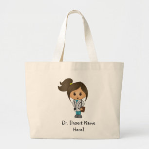 Persoonlijk Vrouw Brunette Doctor Canvas tas