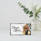 Persoonlijk Vrouw Stijllijst met Zebra Achtergrond Visitekaartje (Staand voorkant)