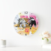 Persoonlijk vrouwelijke hockey Ink Schets Grote Klok (Huis)