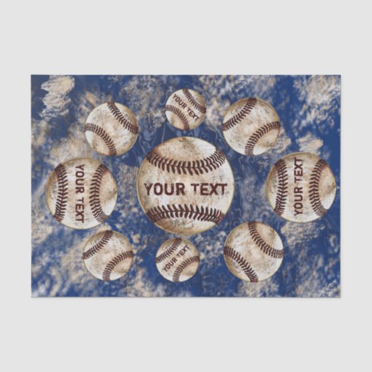 Persoonlijk vuil vintage honkbal tissuepapier (Voorkant)