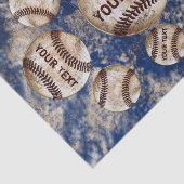 Persoonlijk vuil vintage honkbal tissuepapier (Detail)