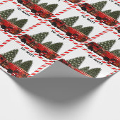 Persoonlijk vuurman kerstcadeau cadeaupapier (Hoek)