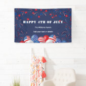 Persoonlijk vuurwerkfeest 4 juli  spandoek (Insitu)