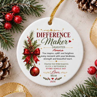 Persoonlijk waarderingsgeschenk voor de verschilma keramisch ornament