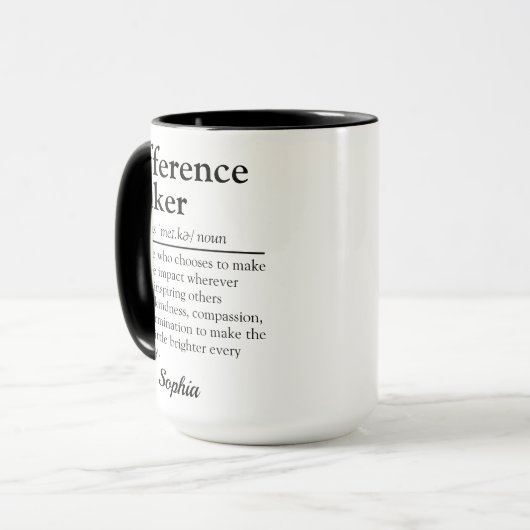 Persoonlijk waarderingsgeschenk voor wie een versc mok (Voorkant links)