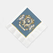 Persoonlijk Wallace Clan Badge Blauw Servet (Hoek)