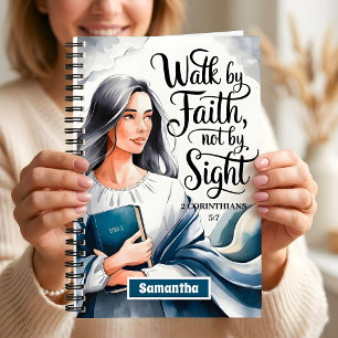 Persoonlijk wandel door het geloof christelijke vr notitieboek