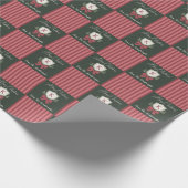Persoonlijk Wapen Initialen Boog Kerstmis Cadeaupapier (Hoek)