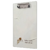 Persoonlijk Warme Bruine Veer Monogram  Klembord (Links)