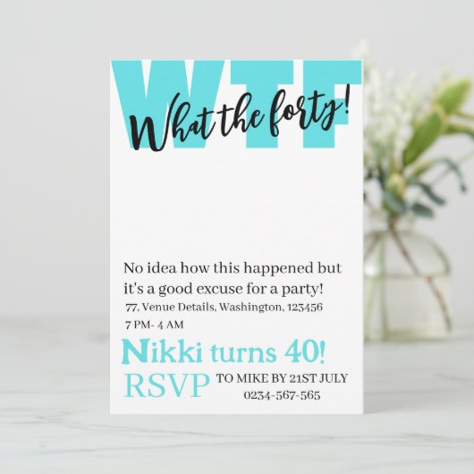 Persoonlijk Wat de 40e grappige verjaardag die ik  Kaart (Staand voorkant)