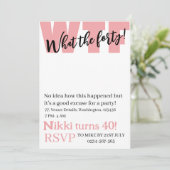 Persoonlijk wat de 40e grappige verjaardag in kaart (Staand voorkant)