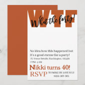 Persoonlijk wat de 40e grappige verjaardag in kaart (Voorkant / Achterkant)