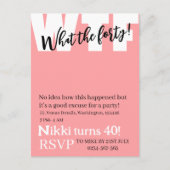 Persoonlijk wat de veertig grappige verjaardag van briefkaart (Voorkant)